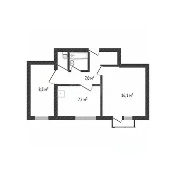 2-к кв. Новосибирская область, Новосибирск Большая ул., 678 (42.8 м)