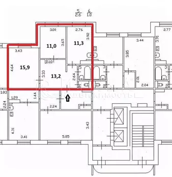 2-к кв. Санкт-Петербург Вербная ул., 18К1 (55.0 м)