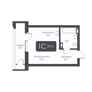 Студия Новосибирская область, Новосибирск Сити Тауэрс жилой комплекс ...