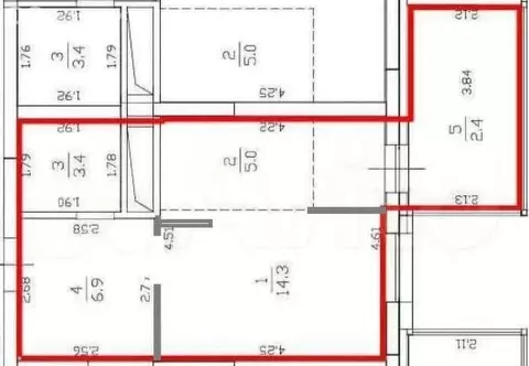 Квартира-студия: Усады, Уютная улица, 10 (30 м)