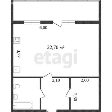 1-комнатная квартира: Вологда, Воркутинская улица, 14Б (36.2 м)