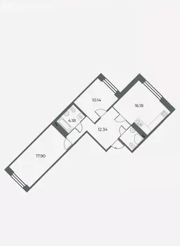 2-комнатная квартира: Санкт-Петербург, улица Маршала Захарова, 10 (64 ...