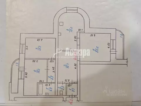 3-к кв. Забайкальский край, Чита Смоленская ул., 123 (93.7 м)