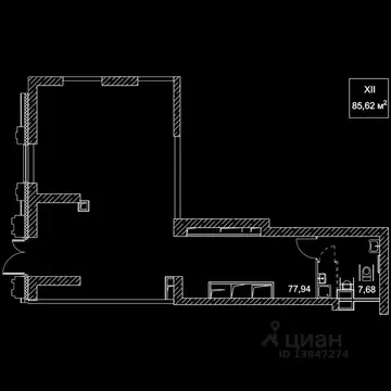 Торговая площадь в Москва 2-й Хорошевский проезд, 7С8 (86 м)