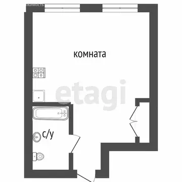 Квартира-студия: Санкт-Петербург, Полтавская улица, 5/29Б (25.1 м)