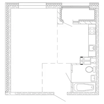 1-к кв. Приморский край, Владивосток Снеговая ул., 9к1 (38.3 м)