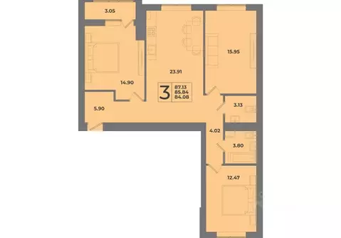 3-к кв. Калининградская область, Калининград Коммунистическая ул. ...