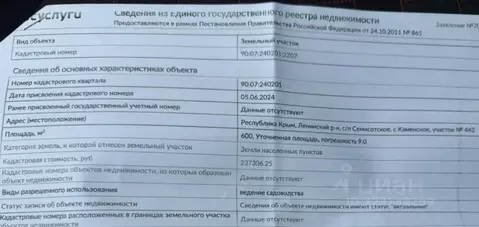 Участок в Крым, Ленинский район, Семисотское с/пос, с. Каменское 1 ...