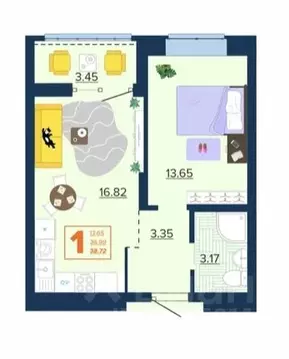 1-к кв. Брянская область, Брянск Московский мкр, Микрорайон Акватория ...