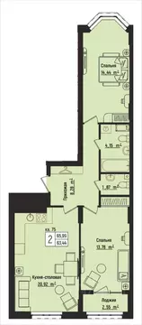 2-к кв. Нижегородская область, Нижний Новгород Литературная ул., 5 ...