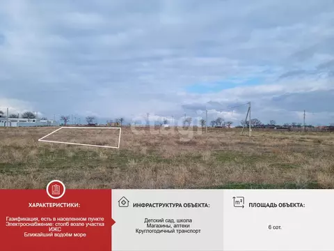 Участок в Крым, Сакский район, Уютненское с/пос ул. Центральная, 2 ...