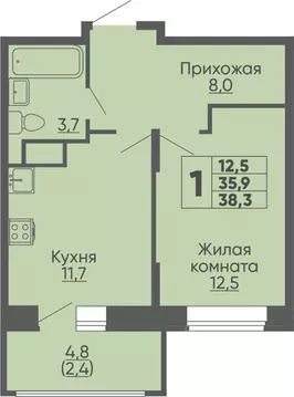 1-к кв. Чувашия, Чебоксары ул. Академика РАН Х.М. Миначева, поз11 ...