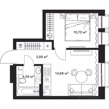 1-к кв. Владимирская область, Киржач ул. Свердлова, 10А (33.3 м)