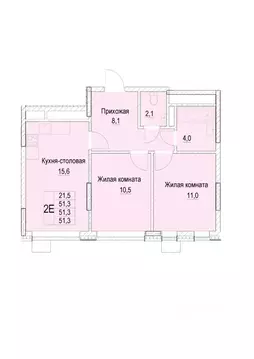 2-к кв. Московская область, Мытищи ул. Академика Каргина, 26А (51.3 м)