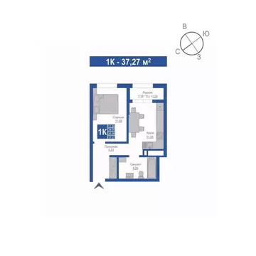 1-к кв. Крым, Джанкой  (35.98 м)