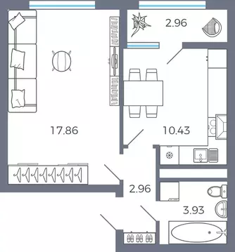 1-к кв. Самарская область, Волжский район, Лопатино с/пос, пос. ...
