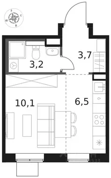 Студия Московская область, Химки Клязьма-Старбеево мкр, Международный ...