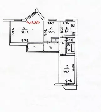 3-к кв. Мурманская область, Снежногорск Октябрьская ул., 19 (72.3 м)