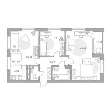 3-к кв. Башкортостан, Уфа Зеленая Роща жилрайон, Лесная Симфония жилой ...