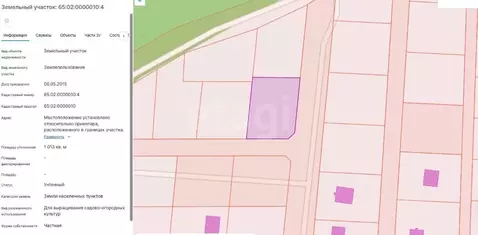 Участок в Сахалинская область, Южно-Сахалинск городской округ, с. ...