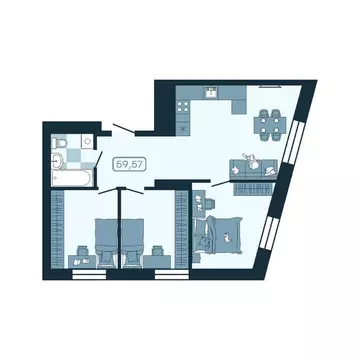 3-к кв. Приморский край, Владивосток ул. Борисенко (59.57 м)