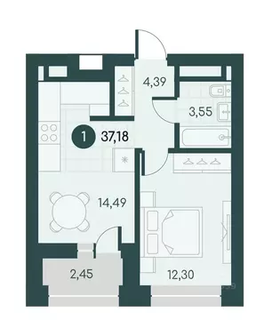1-к кв. Курганская область, Курган Малиновые высоты жилой комплекс ...