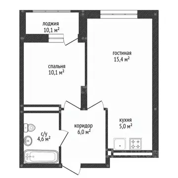 2-к кв. Башкортостан, Уфа Айская ул., 61 (48.7 м)