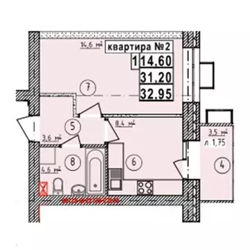 1-к кв. Липецкая область, Усмань Северо-Восточный мкр,  (32.95 м)