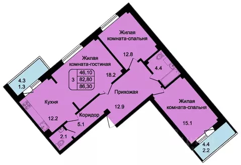 3-к кв. Псковская область, Псковский район, Писковичская волость, д. ...