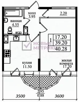 1-к кв. Санкт-Петербург пос. Парголово, ул. Федора Абрамова, 19к1 ...