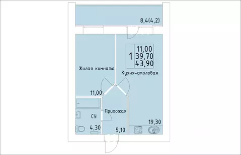 1-к кв. Кировская область, Киров ул. Красной Звезды (43.9 м)