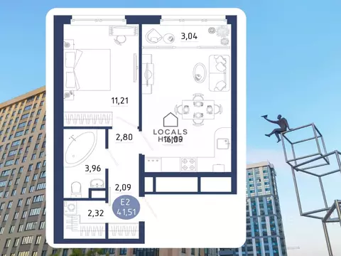 1-к кв. Рязанская область, Рязанский муниципальный округ, с. Дядьково ...