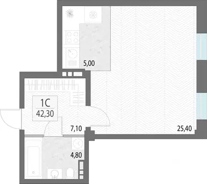 Студия Свердловская область, Екатеринбург ул. Первомайская, 7 (42.2 м)