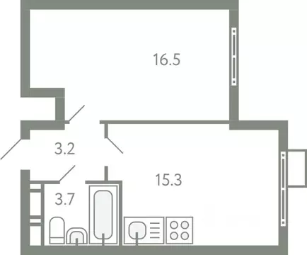 1-к кв. Московская область, Ленинский городской округ, Молоково пгт ...