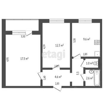 2-к кв. Ростовская область, Ростов-на-Дону ул. Зорге, 54 (57.4 м)