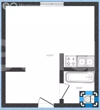 Квартира-студия: Ижевск, Удмуртская улица, 235 (19 м)