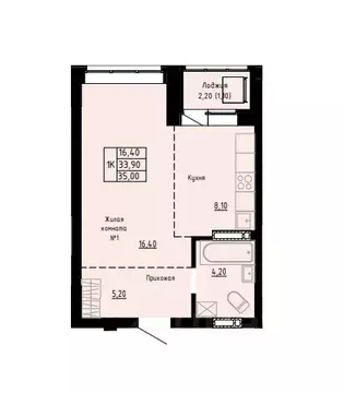 1-к кв. Алтайский край, Барнаул ул. Димитрова, 150 (35.0 м)