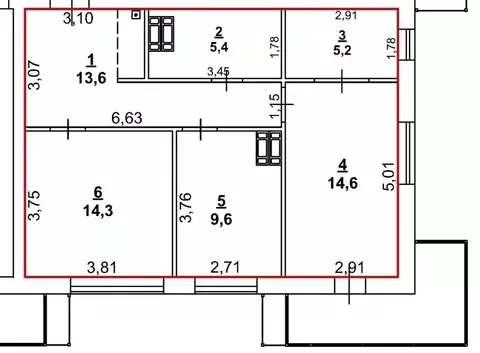 2-к кв. Крым, Ялта проезд Бакунинский, 13 (63.0 м)