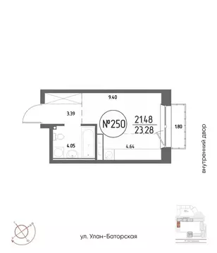 Студия Иркутская область, Иркутск Макс жилой комплекс (23.28 м)