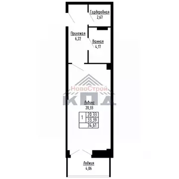 1-к кв. Омская область, Омск ул. Фрунзе (35.0 м)
