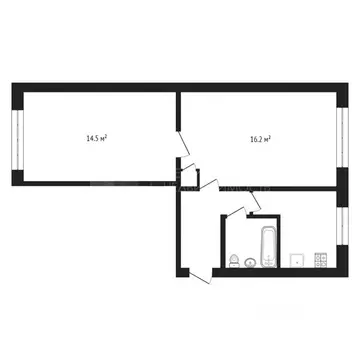 2-к кв. Тюменская область, Тюмень Мельзаводская ул., 54 (42.7 м)