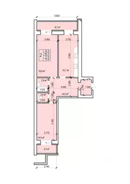 2-к кв. Саратовская область, Энгельс Новобазарная ул., 4 (75.9 м)
