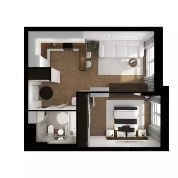 1-к кв. Москва Кронштадтский 9 жилой комплекс, 11.3 (41.2 м)