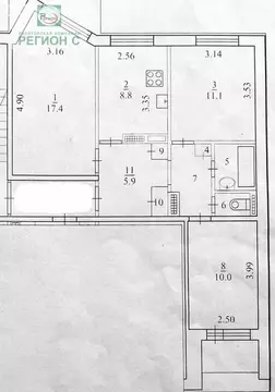 3-комнатная квартира: Архангельск, округ Варавино-Фактория, улица ...