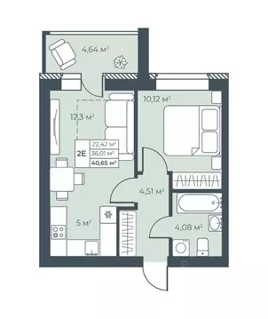 2-к кв. Нижегородская область, Выкса инженера Шухова кв-л,  (40.65 м)