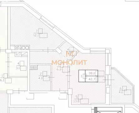 1-комнатная квартира: Горячий Ключ, улица Ленина, 199Б (42.7 м)