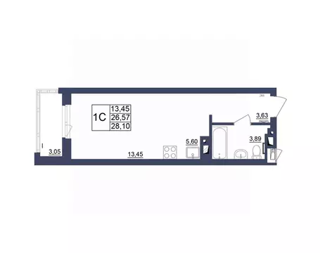 Студия Башкортостан, Уфа Космос жилой комплекс, лит1 (27.92 м)