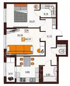 2-к кв. Оренбургская область, Оренбург Северный жилрайон, Фамильные ...