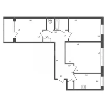 3-к кв. Амурская область, Белогорск ш. Никольское, 172 (64.8 м)