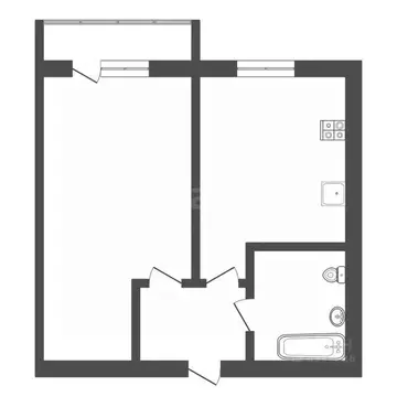 1-к кв. Тульская область, Тула городской округ, д. Харино ул. ...